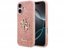 Guess Big 4G Glitter Case Roze - iPhone 17 hoesje