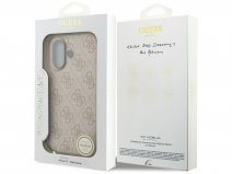 Guess Monogram iPhone 17 hoesje met Bedeltje - MagSafe Case Roze