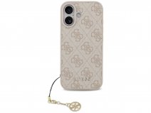Guess Monogram iPhone 17 hoesje met Bedeltje - MagSafe Case Roze