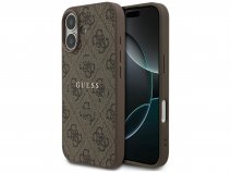 Guess Monogram iPhone 17 hoesje - MagSafe Case Bruin