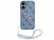 Guess Big 4G Monogram Wristlet Case - iPhone 17 hoesje Blauw