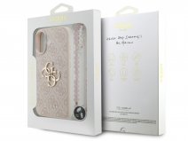 Guess Big 4G Monogram Wristlet Case - iPhone 17 hoesje Roze