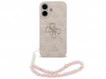 Guess Big 4G Monogram Wristlet Case - iPhone 17 hoesje Roze