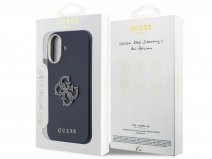 Guess Big 4G Saffiano Case - iPhone 17 hoesje Donkerblauw