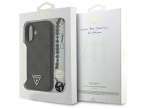 Guess Triangle Wristlet Monogram MagSafe Case Grijs - iPhone 17 hoesje