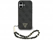 Guess Triangle Wristlet Monogram MagSafe Case Grijs - iPhone 17 hoesje