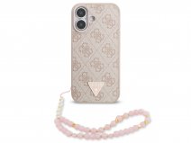 Guess Triangle Wristlet Monogram MagSafe Case Roze - iPhone 17 hoesje