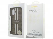 Guess Varsity Monogram MagSafe Case Bruin - iPhone 17 hoesje