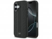 Mercedes-Benz iPhone 17 hoesje - Leaves Leather Case MagSafe Zwart
