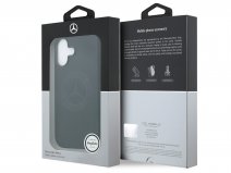Mercedes-Benz iPhone 17 hoesje - Heritage Logo Leather Case MagSafe Zwart