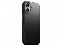 Nomad Modern Leather Case Zwart - iPhone 17 hoesje