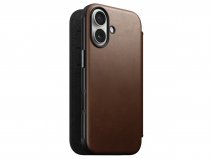 Nomad Modern Leather Folio Bruin - iPhone 17 hoesje