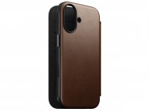 Nomad Modern Leather Folio Bruin - iPhone 17 hoesje