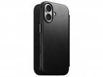 Nomad Modern Leather Folio Zwart - iPhone 17 hoesje