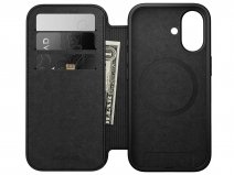 Nomad Modern Leather Folio Zwart - iPhone 17 hoesje