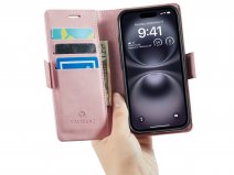 Solidenz 2-in-1 Bookcase MagSafe Roze - iPhone 17 Hoesje