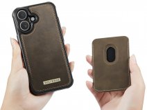 Solidenz iPhone 17 Hoesje - Back Case met MagSafe Wallet Bruin