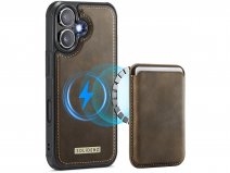 Solidenz iPhone 17 Hoesje - Back Case met MagSafe Wallet Bruin