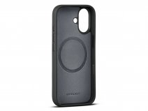 Woolnut Leather Case Zwart - iPhone 17 hoesje