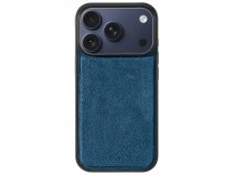 Alcanside Alcantara iPhone 17 Pro hoesje MagSafe Back Case - Ocean Blue