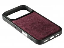 Alcanside Alcantara iPhone 17 Pro hoesje MagSafe Back Case - Wine Red