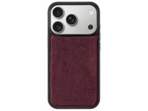 Alcanside Alcantara iPhone 17 Pro hoesje MagSafe Back Case - Wine Red