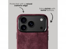 Alcanside Alcantara iPhone 17 Pro hoesje MagSafe Case - Wine Red