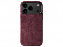 Alcanside Alcantara iPhone 17 Pro hoesje MagSafe Case - Wine Red