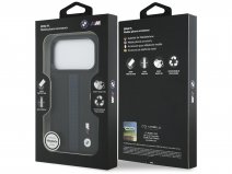 BMW M iPhone 17 Pro hoesje - Perforated PU Case met MagSafe Zwart