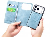 CaseMania 2in1 Bookcase MagSafe Aqua - iPhone 17 Pro Hoesje