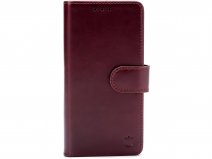 CaseMania Classic Leather Bookcase Bordeaux - iPhone 17 Pro Hoesje Leer