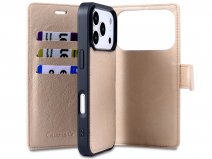 CaseMania Fine 2in1 Bookcase MagSafe Beige - iPhone 17 Pro Hoesje