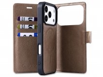 CaseMania Fine 2in1 Bookcase MagSafe Taupe - iPhone 17 Pro Hoesje