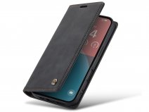 CaseMania Vintage Slim Bookcase Zwart - iPhone 17 Pro hoesje