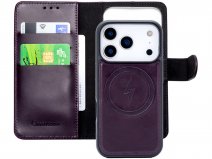 CaseMania 2in1 Leather Bookcase Paars - iPhone 17 Pro Hoesje Leer