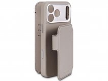 Decoded Leather Detachable Wallet Case Beige - iPhone 17 Pro hoesje