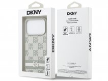 DKNY Canvas Monogram Case Beige - iPhone 17 Pro hoesje