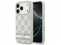 DKNY Canvas Monogram Case Beige - iPhone 17 Pro hoesje