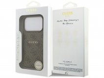 Guess Monogram iPhone 17 Pro hoesje - MagSafe Case Bruin