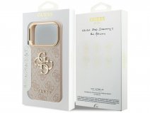 Guess Big 4G Monogram Gold Case Roze - iPhone 17 Pro hoesje