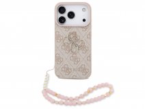 Guess Big 4G Monogram Wristlet Case - iPhone 17 Pro hoesje Roze