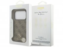 Guess 4G Monogram MagSafe Case Bruin - iPhone 17 Pro hoesje