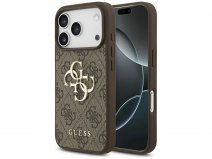 Guess Big 4G Monogram iPhone 17 Pro hoesje MagSafe Case Bruin