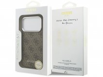 Guess Classic Monogram MagSafe Case Bruin - iPhone 17 Pro hoesje