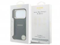 Guess Peony MagSafe Case Zwart - iPhone 17 Pro hoesje