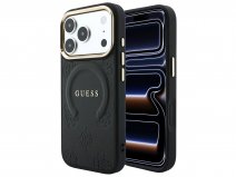 Guess Peony MagSafe Case Zwart - iPhone 17 Pro hoesje