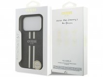 Guess Varsity Monogram MagSafe Case Grijs - iPhone 17 Pro hoesje