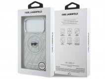 Karl Lagerfeld Ikonik Logo MagSafe Case Grijs - iPhone 17 Pro hoesje