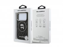 Karl Lagerfeld Ikonik Logo MagSafe Case Zwart - iPhone 17 Pro hoesje