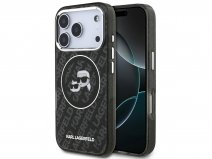 Karl Lagerfeld Ikonik Glitter MagSafe Case Zwart - iPhone 17 Pro hoesje
